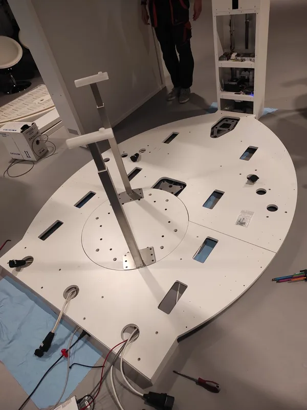 pink build — baseplate assembly stage